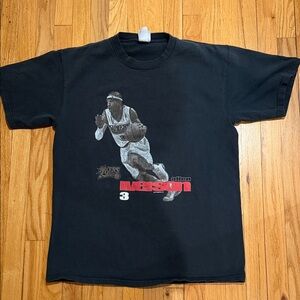Allen Iverson NBA Black Graphic Tee. Vintage.